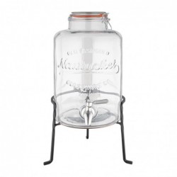 Distributeur d'eau rétro en verre avec socle Olympia 8