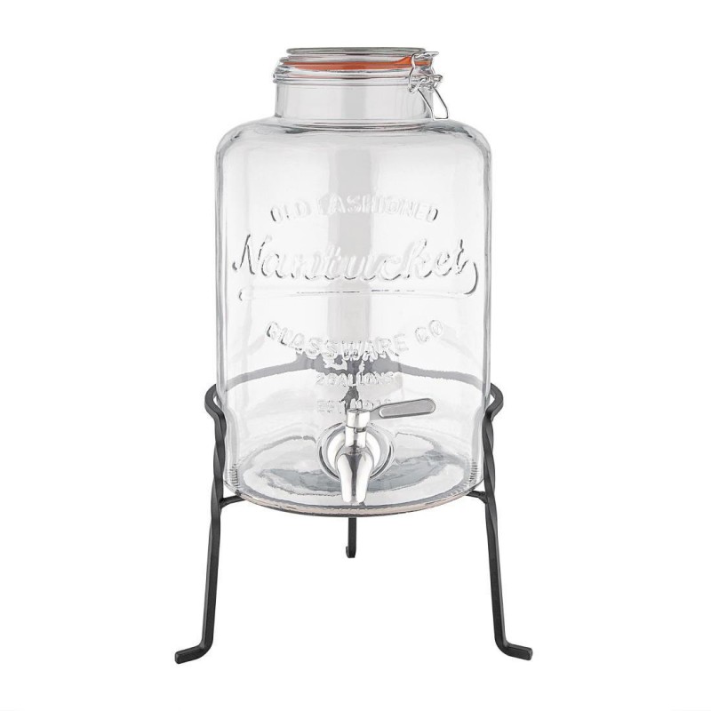 Distributeur d'eau rétro en verre avec socle Olympia 8 Distributeur d'eau rétro en verre avec socle Olympia 8