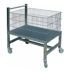 CHARIOT PORTE VIANDE INOX 304, 4 ROUES CHAPE 18213 L2G