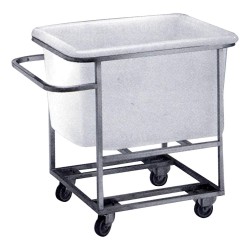 CHARIOT DE TRANSPORT PAD INOX 304, BAC POLY. 220L 18722 L2G