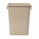 Conteneur de recyclage Nisbets Essentials beige 56L CK960 Jantex