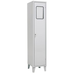 ARMOIRE A LINGE SALE SUR PIEDS, AVEC TRAPPE 1C-LS L2G