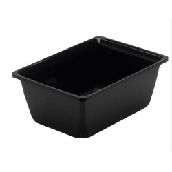 SALADIER RECTANGULAIRE 1 LITRE PLEXI NOIR 2115 L2G