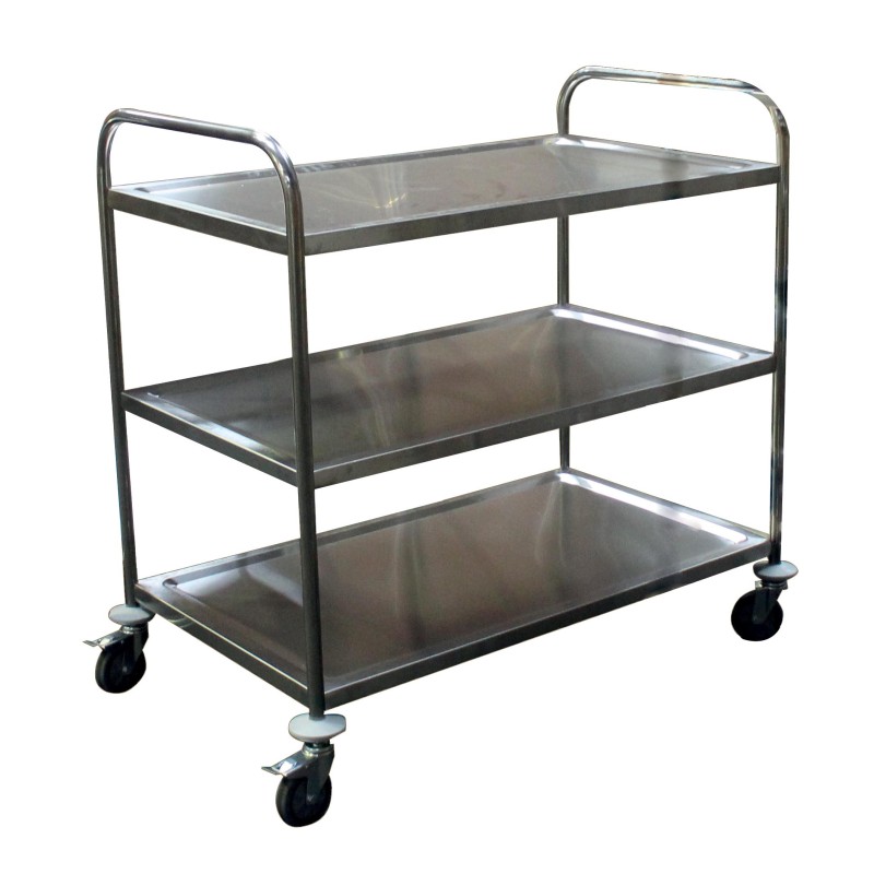 DESSERTE DEMONTABLE INOX 201, 3 NIVEAUX, 4 ROUES 213-4000 L2G DESSERTE DEMONTABLE INOX 201, 3 NIVEAUX, 4 ROUES 213-4000 L2G