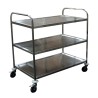 DESSERTE DEMONTABLE INOX 201, 3 NIVEAUX, 4 ROUES 213-4000 L2G