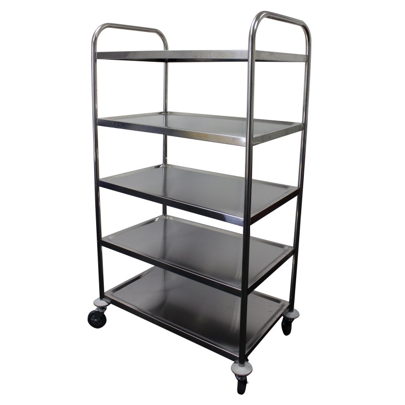 DESSERTE DEMONTABLE INOX , 5 NIVEAUX, 4 ROUES 213-4002 L2G DESSERTE DEMONTABLE INOX , 5 NIVEAUX, 4 ROUES 213-4002 L2G