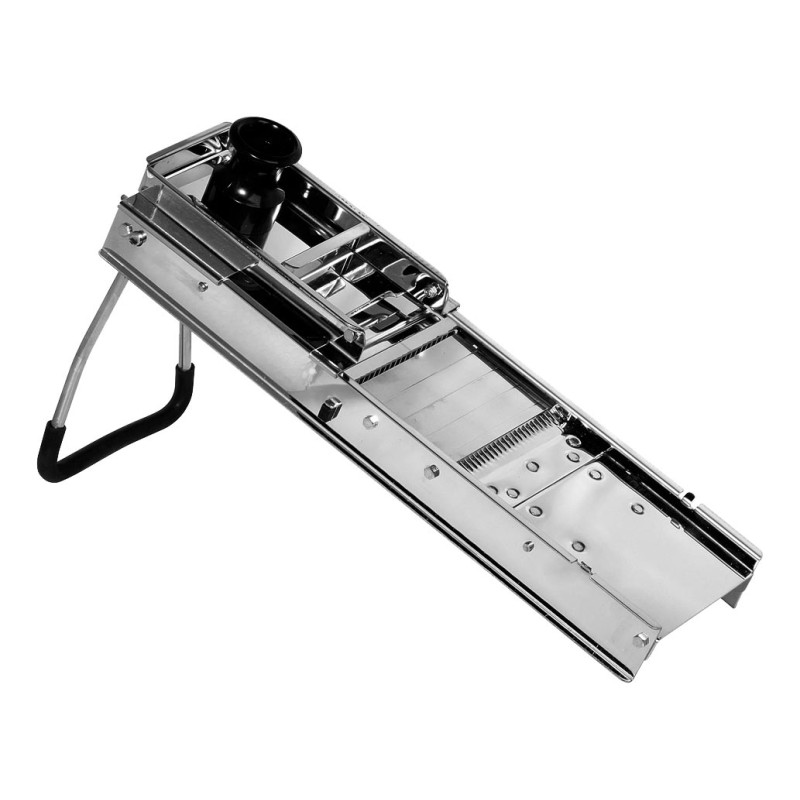 MANDOLINE INOX COMPRENANT UN POUSSOIR ET 3 BLOCS 222652 L2G MANDOLINE INOX COMPRENANT UN POUSSOIR ET 3 BLOCS 222652 L2G