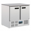 Table réfrigérée positive plan de travail en marbre Polar Série G 2 portes 240L CL108 Polar