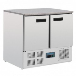 Table réfrigérée positive plan de travail en marbre Polar Série G 2 portes 240L CL108 Polar