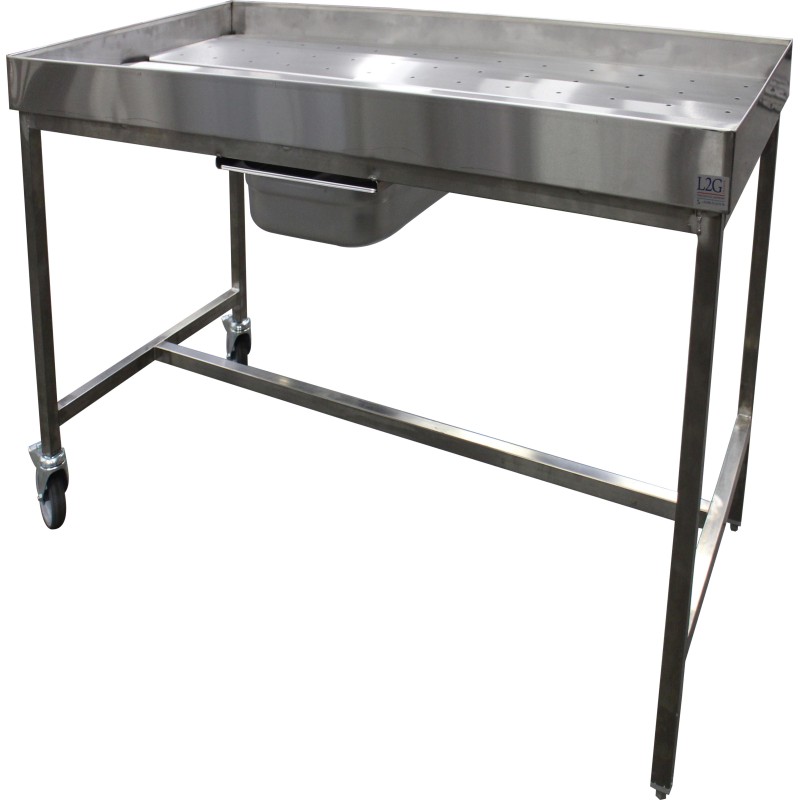 TABLE DE POUSSAGE INOX 304, AVEC GRILLE 25152 L2G TABLE DE POUSSAGE INOX 304, AVEC GRILLE 25152 L2G