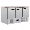 Table réfrigérée positive plan de travail en marbre Polar Série G 3 portes 368L CL109 Polar