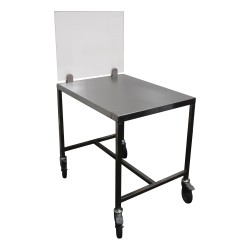 TABLE SUPPORT TRANCHEUR INOX 304 DESSUS EP.15/10 26042 L2G