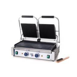 GRILL PANINI DOUBLE DESSUS RAINURE, DESSOUS LISSE 263808 L2G