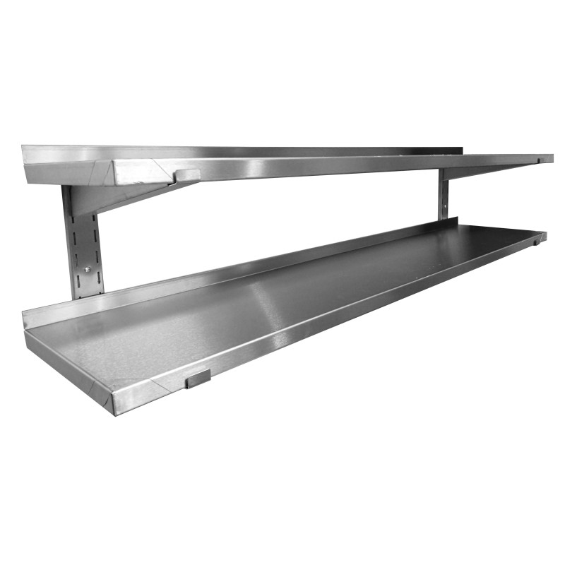 ETAGERE MURALE INOX 304 PLEINE S/2 CREMAILLERES 2ETPLC103 L2G ETAGERE MURALE INOX 304 PLEINE S/2 CREMAILLERES 2ETPLC103 L2G
