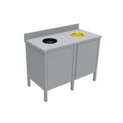 MEUBLE DE TRI INOX 304, 2 PORTES, SANS 2TVO-MTRI126-PB L2G