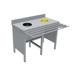 MEUBLE DE TRI INOX 304, SANS PORTE, AVEC 2TVO-MTRI126-RP L2G