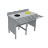 MEUBLE DE TRI INOX 304, SANS PORTE, AVEC 2TVO-MTRI126-RP L2G