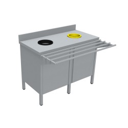 MEUBLE DE TRI INOX 304, 2 PORTES, AVEC 2TVO-MTRI126-RPB L2G