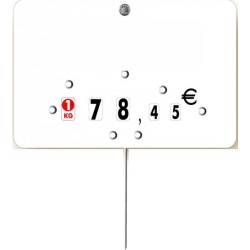 ETIQUETTE VIERGE EN PVC AVEC PIC EN INOX ET 3129 L2G