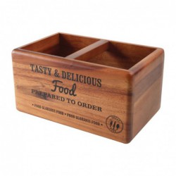 Rangement de table en acacia avec ardoise T&G Woodware Food Glorious Food CL179 T&G Woodware