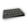 MOULE A 6 EMPREINTES ALU TEFLONNE FORMAT GN2/3 3733MP L2G