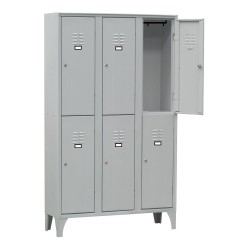 ARMOIRE VESTIAIRE MULTICASES, 3 COLONNES 6 CASES 3C-6CA L2G