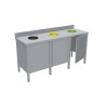 MEUBLE DE TRI INOX 304, 3 PORTES, SANS 3TVO-MTRI186-PB L2G