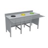 MEUBLE DE TRI INOX 304, SANS PORTE, AVEC 3TVO-MTRI186-RP L2G