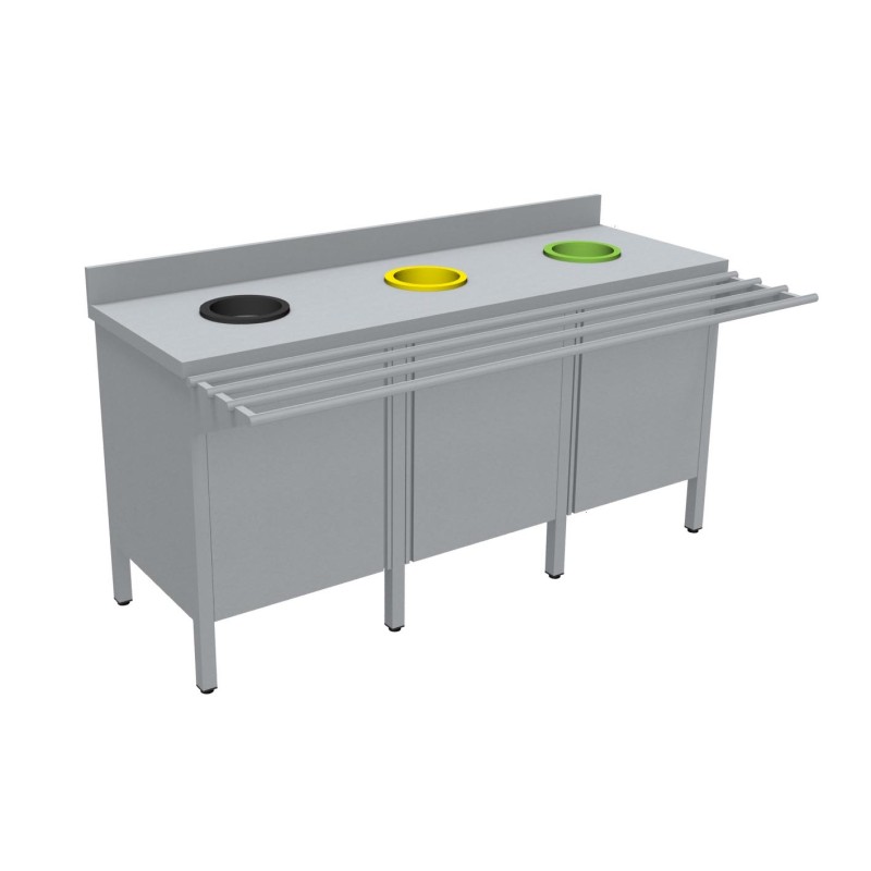 MEUBLE DE TRI INOX 304, 3 PORTES, AVEC 3TVO-MTRI186-RPB L2G MEUBLE DE TRI INOX 304, 3 PORTES, AVEC 3TVO-MTRI186-RPB L2G