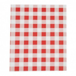 Papier ingraissable vichy rouge 310x380mm lot de 200 CL659 Chevler