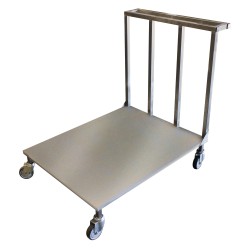 CHARIOT PLATEFORME INOX 304, PLATEAU PLEIN 410101 L2G