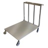 CHARIOT PLATEFORME INOX 304, PLATEAU PLEIN 410101 L2G
