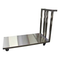 CHARIOT PLATEFORME INOX 304, PLATEAU PLEIN 410103 L2G