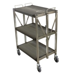 DESSERTE INOX PLIABLE 3 NIVEAUX 101001-2 L2G