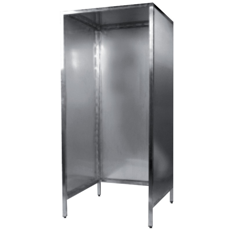 CABINE A DORER INOX 304 - SUR ROULETTES D.125 MM 14901 L2G CABINE A DORER INOX 304 - SUR ROULETTES D.125 MM 14901 L2G