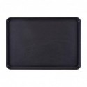 Plateau de service rectangulaire fibre de verre antidérapant Camtread Cambro noir 450x650mm (Lot de 6) CL930 Cambro