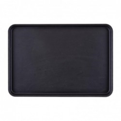 Plateau de service rectangulaire fibre de verre antidérapant Camtread Cambro noir 450x650mm (Lot de 6) CL930 Cambro
