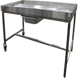 TABLE DE POUSSAGE INOX 304, AVEC GRILLE 25151 L2G