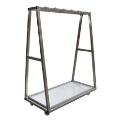 CHARIOT A CARCASSES INOX 304, 1 NIVEAU DE BARRE 430503 L2G