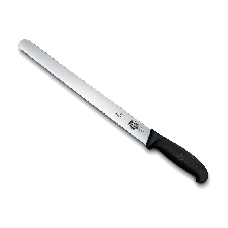COUTEAU JAMBON VICTORINOX, MANCHE NOIR SURMOULE 5.4233.30 L2G COUTEAU JAMBON VICTORINOX, MANCHE NOIR SURMOULE 5.4233.30 L2G