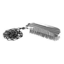 BROSSE A ONGLES BLANCHE AVEC CHAINE INOX 500 L2G