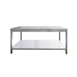 THATS106 - SKYRAINBOW - Table inox - Table de travail centrale 1000 x 600 x 850 mm
