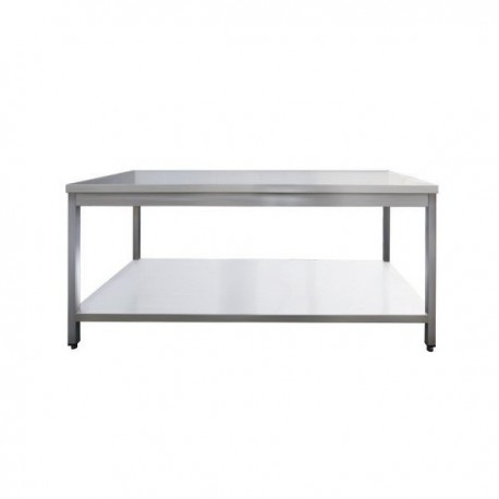 THATS106 - SKYRAINBOW - Table inox - Table de travail centrale 1000 x 600 x 850 mm
