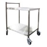TABLE DE SERVICE ROULANTE INOX 304,2 NIV. PLATEAUX 52319 L2G