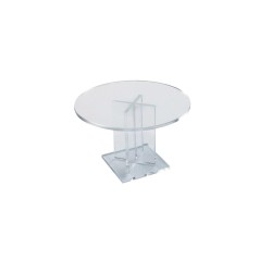 PIED DE PRESENTATION ROND TRANSPARENT EN PLEXI 5355 L2G