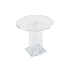 PIED DE PRESENTATION ROND TRANSPARENT EN PLEXI 5356 L2G