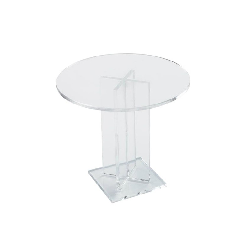 PIED DE PRESENTATION ROND TRANSPARENT EN PLEXI 5356 L2G