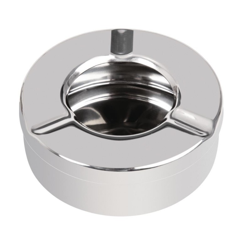 Cendrier inox antivent Olympia 90mm (lot de 6) CM368 Olympia Cendrier inox antivent Olympia 90mm (lot de 6) CM368 Olympia