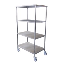 ETAGERE PLEINE INOX 304 4 NIVEAUX SPECIAL PAD 54254 L2G