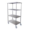 ETAGERE PLEINE INOX 304 4 NIVEAUX SPECIAL PAD 54254 L2G